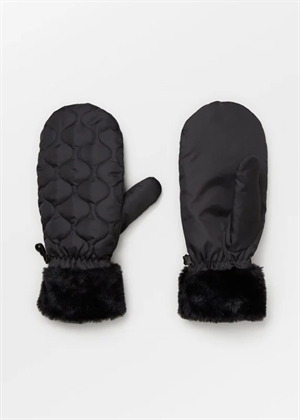 Makara puff mittens Black Becksøndergaard 